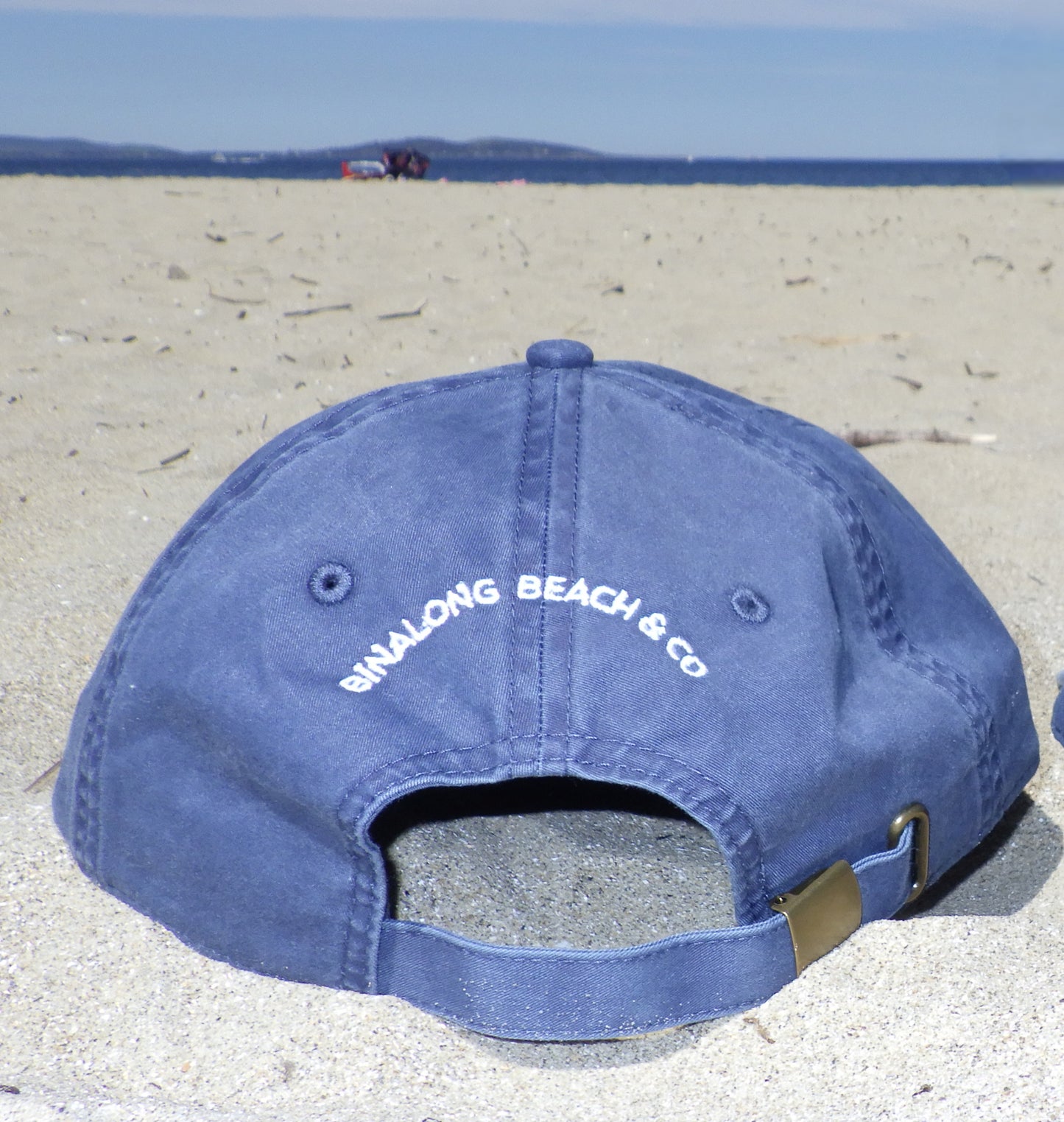 Denim Branded Cap - White