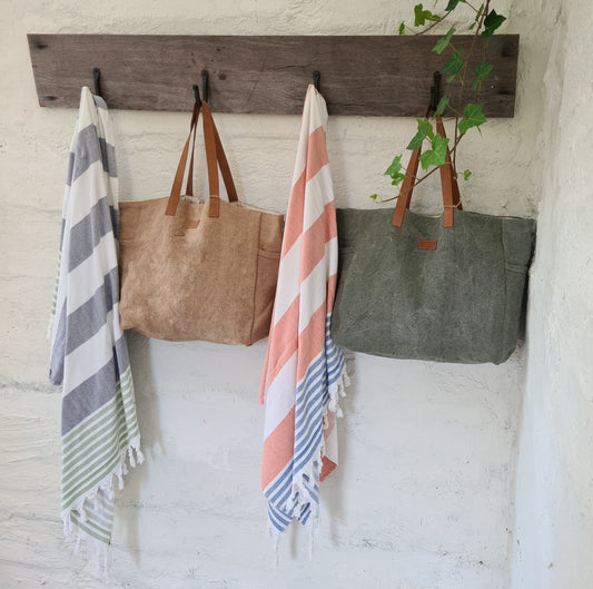 Grey - Washed Canvas Tote Bag