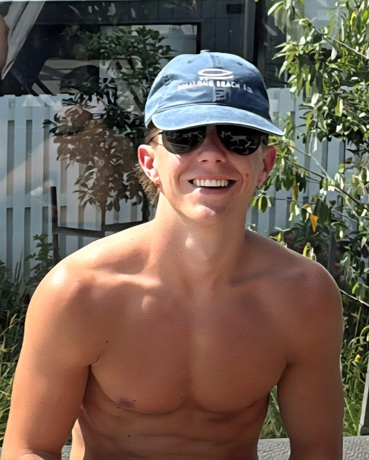 Denim Branded Cap - White