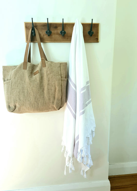 Khaki - Washed Canvas Tote Bag
