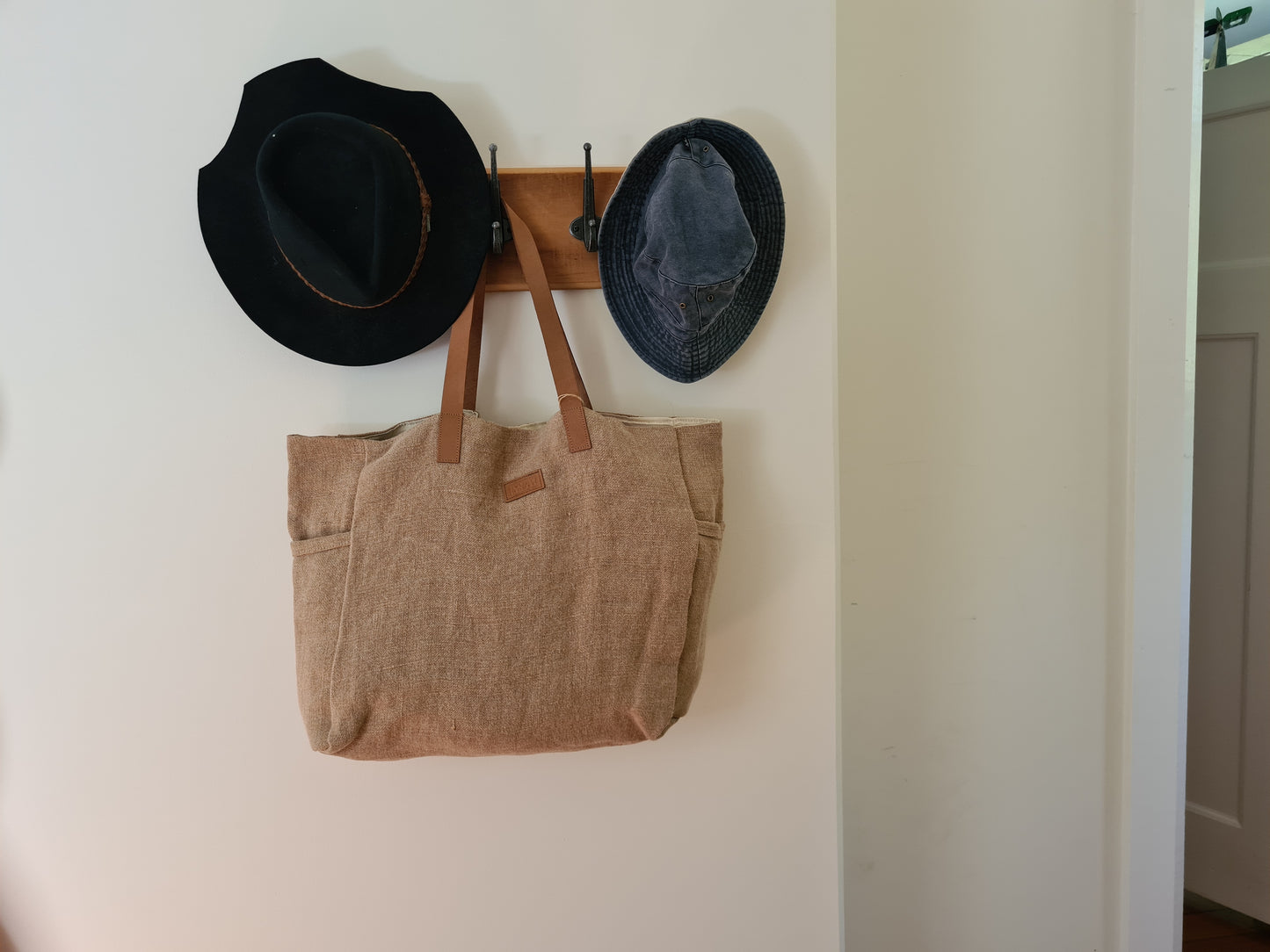 Khaki - Washed Canvas Tote Bag