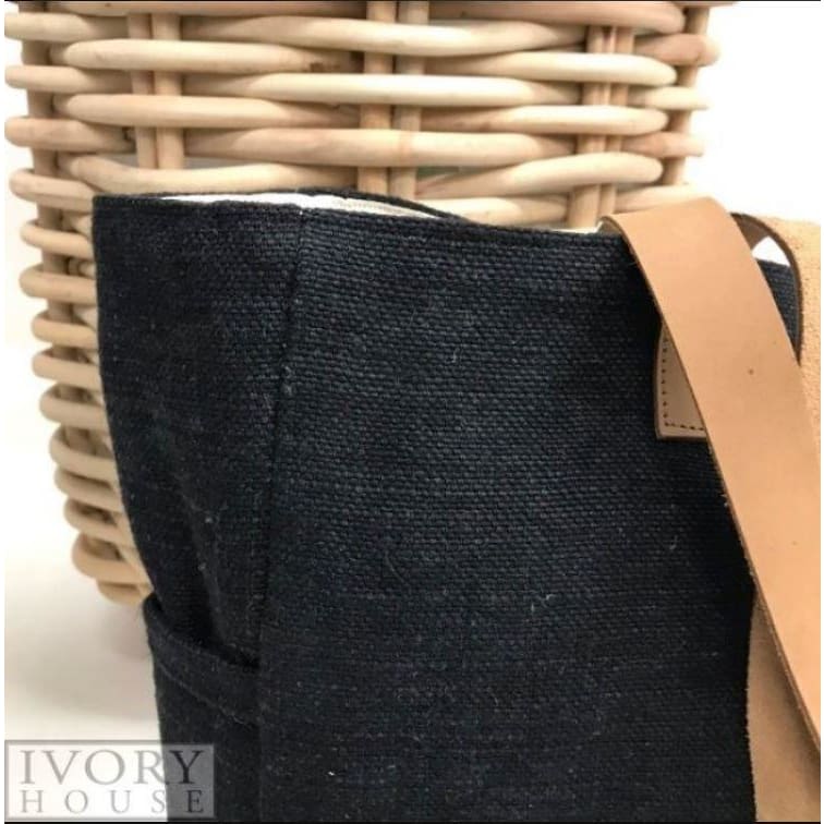 Charcoal - Washed Canvas Tote Bag Beach Tote